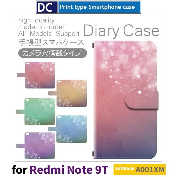 Redmi Note 9T きれい 光 スマホケース 手帳型 SoftBank A001XM Xia...