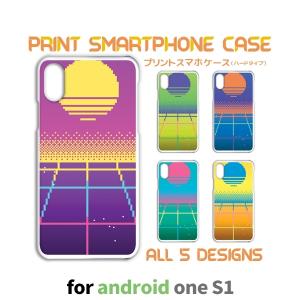 Android One S1 ケース カバー スマホケース S1 夕日 ドット絵 s1 アンドロイド 片面 / TK-636｜prisma