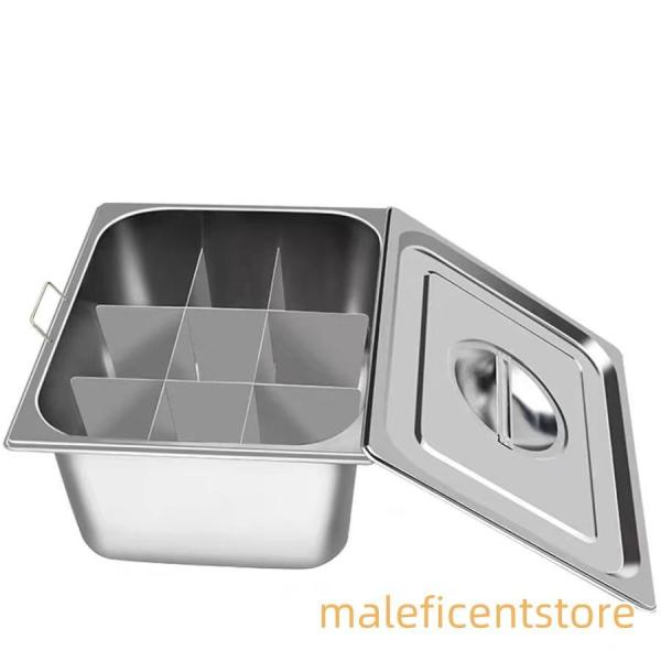 おでん鍋 IH対応 角 仕切り鍋 業務用 家庭用 両手鍋 ステンレス鋼 中華火鍋 卓上鍋 直火対応 ...