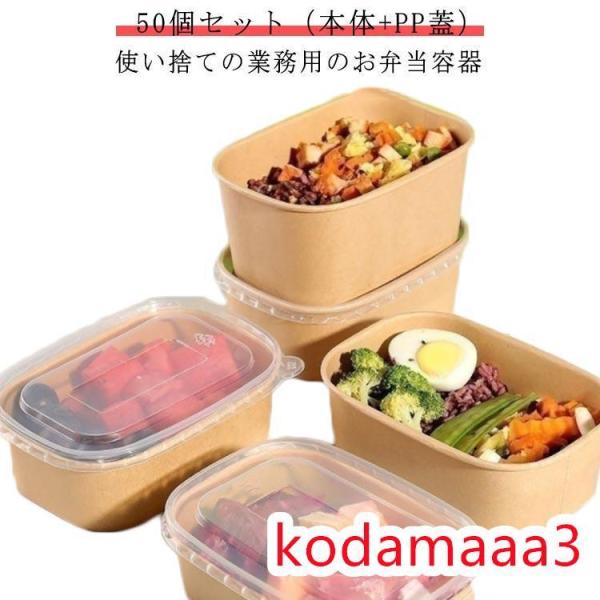 お弁当 冷凍 容器 使い捨て 弁当箱 50個 弁当箱 透明蓋 セット お弁当 容器 フードパック テ...