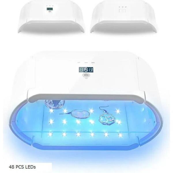 UVライト レジン用 UV/LED ジェルネイル ネイルライト クラフト 硬化ライト 折りたたみ式 ...