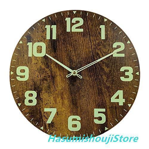 壁掛け時計 電波 木製 夜光 電波時計 壁掛け 静音 自動受信 掛け時計 おしゃれ 暗くなると自動で...