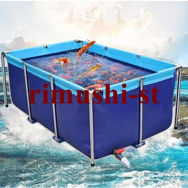大型水槽 長方形プール 大型養殖用プール キャンバスの魚のいる池 大きい水槽 レクタングラフレームプ...