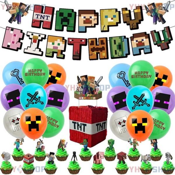【】マインクラフト バルーンセット 誕生日 風船 MINECRAFT バルーン パーティー飾り ハッ...