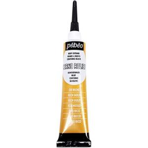 Pebeoガラス用絵具 観賞用 ヴィトラーユ アウトライナー リッチゴールド 20 ml Tubes 773120