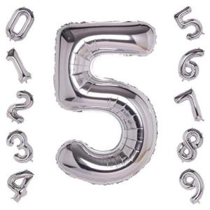 YCfast 40インチ誕生日 バルーン 数字 シルバー数字風船アルミバルーン バルーン 数字 風船 結婚記念日 誕生日 飾