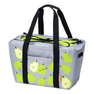 保冷バッグ おしゃれ レジカゴバッグ 26l Nv Lf26 洋ナシ柄 ラフランス 大容量 エコバッグ