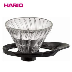 HARIO(ハリオ)V60 耐熱ガラス透過ドリッパー 1-2杯用 ブラック VDGR-01-B｜pro-douguya