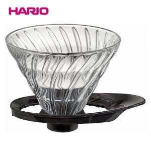 HARIO(ハリオ)V60 耐熱ガラス透過ドリッパー 1-4杯用 ブラック VDGR-02-B｜pro-douguya
