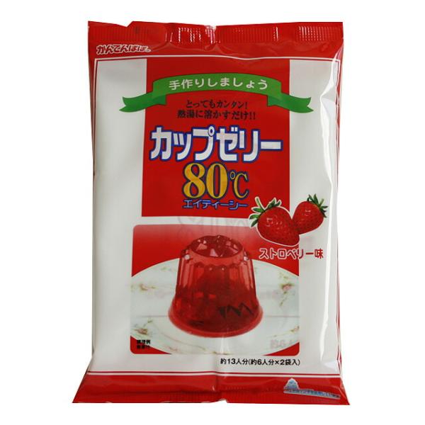 かんてんぱぱ  カップゼリー80℃（ストロベリー味） 200g