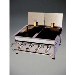 AKS 業務用 ガス式 餃子焼き器 No15 (仕切付) 横幅515x奥行425x高さ