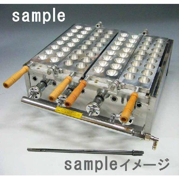 たこ焼き機半自動16穴　両穴　3連