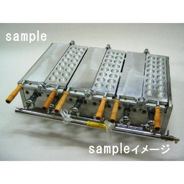 たこ焼き機半自動16穴　釣鐘浅型　1連