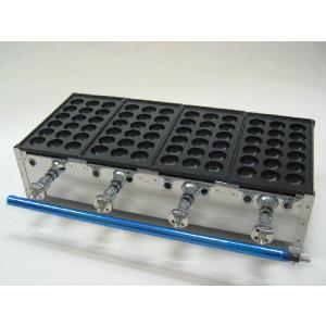 業務用 たこ焼き器 4丁掛 [28穴x4連] (プロパンガス用) : MDS01