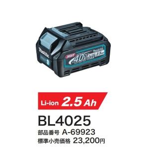 マキタ　リチウムイオンバッテリ40V　BL4025　2.5Ah　A-69923　純正/新品/箱付き/正規品/国内向け (A)｜pro-shimizu