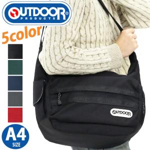 ショルダーバッグ アウトドアプロダクツ OUTDOOR PRODUCTS 男女兼用 メンズ ロゴテープ 斜め掛け 肩掛け A4 サイドポケット クラシックシリーズ｜pro-shop