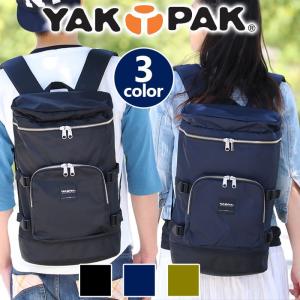 YAKPAK ヤックパック リュックサック 送料無料 デイパック バックパック スクエア メンズ レディース 通学 通勤 旅行 黒 YP4019 ブランド