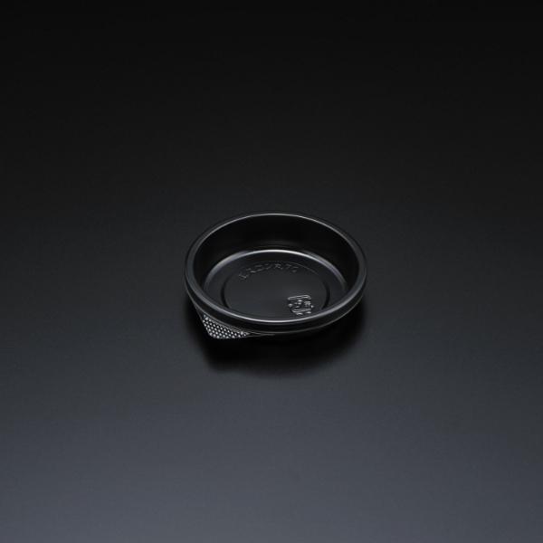 【100点】和菓子容器 エスコン 丸70 黒 スミ 00082742
