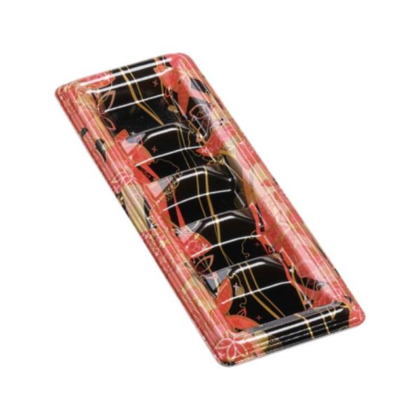 【1000点】寿司容器 元助26-9(太巻5巻) 本体 はな舞赤 エフピコ 00091410