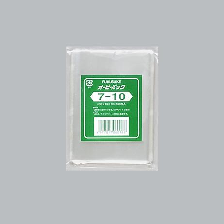 ＯＰＰ袋 テープ無　OPP袋 OPP袋 福助工業 オーピーパック テープなし 7-10 100枚入