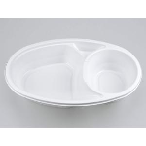 使い捨て食品容器 カレー容器（プラスチック製） シーピー化成 カレー容器 BF-213 白 本体 50枚 使い捨て テイクアウト 業務用 電子レンジ対応
