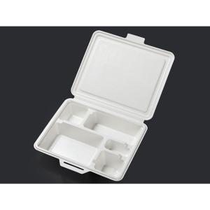 まとめ買い 使い捨て紙弁当容器ケーピープラテック ランチボックス KM-56 白  300枚(25枚×12)｜pro-ste