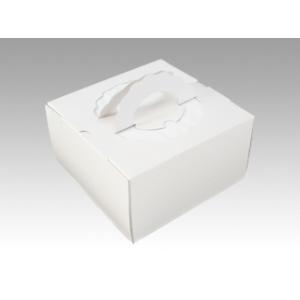 テイクアウトボックス ケーキ箱 ケーキ箱 デコBOX 白ム地 6寸用  5枚｜pro-ste