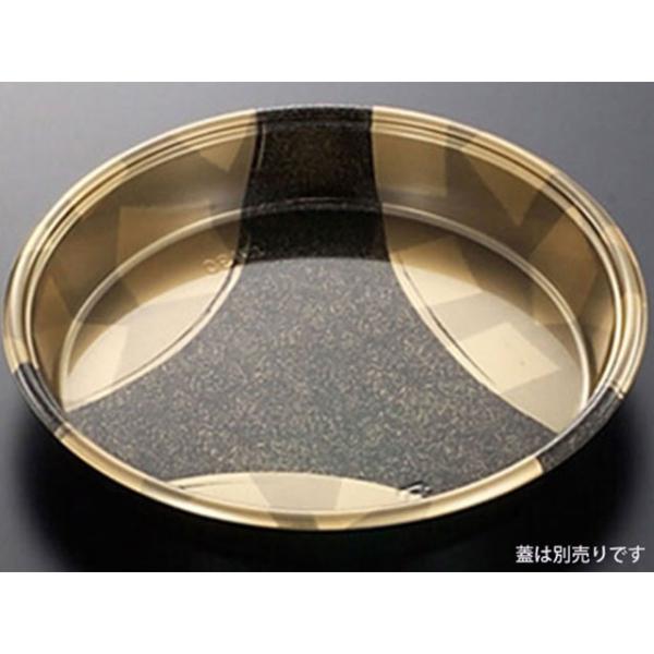 使い捨て食品容器 寿司容器 寿司桶 中央化学 寿司容器 DX丸桶 30 金砂目-BK 身 10枚