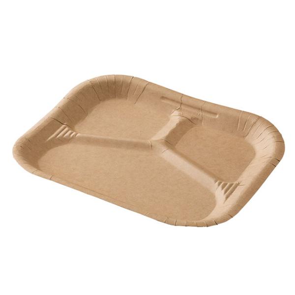 (400点) 紙皿 NHS 仕切り皿N 未晒 東罐興業 00209247