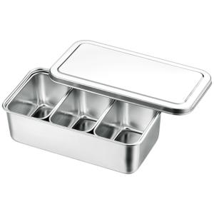 クローバー 18-8 調味料入バット 4ヶ入角 00号 : 厨房用品 安吉 - 通販