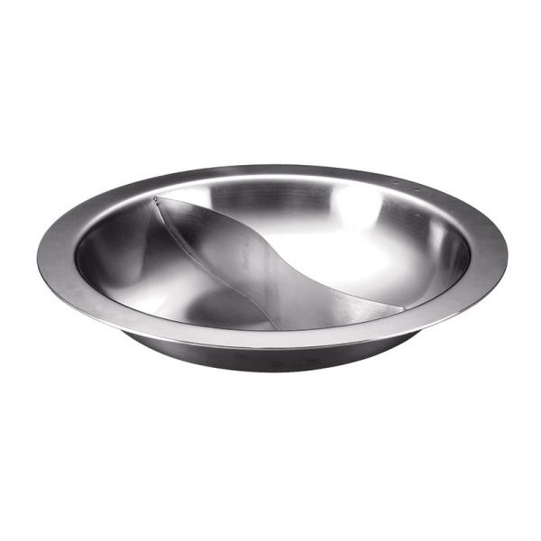 【1点】テーブル用品 燕舞 プレーンタイプ 2槽火鍋 32cm (三層鋼 IH対応) 0025873...