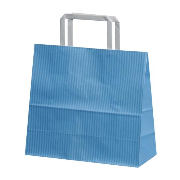 まとめ買い 紙袋 パックタケヤマ 紙手提袋 H平24 クリスタルブルー 200枚(50枚×4)