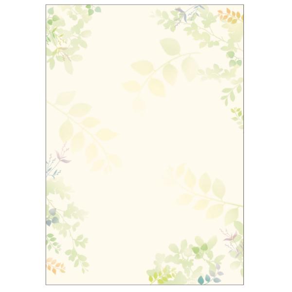 (5点) デザインペーパー フラール A4 グリーンズ 10枚入 ササガワ 00264688