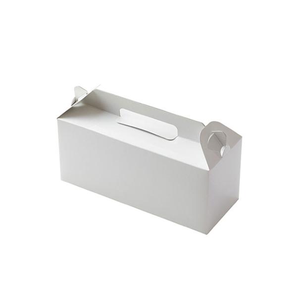 【200点】紙手提箱 H-24-2 ドーナツホワイト 愛宝 00267485