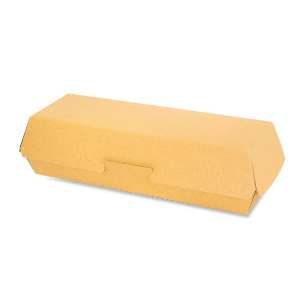 京王 紙箱 ホットドッグ ボックス EC7 ファイン (茶無地) 100点