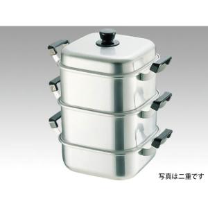 N−477 新品北陸アルミニウムデラックス長生セイロ一重セット２８cm N−477 新品北陸アルミニウムデラックス長生セイロ一重セット28cm