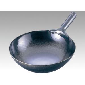 山田 鉄 打出片手中華鍋(板厚1.6mm)33cm 1枚