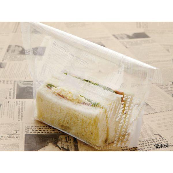 サンドウィッチ袋 サンドウィッチ袋 ヨーロピアン縦型サンド(A)ホワイト 大阪ポリエチレン 100枚