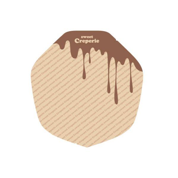 (3000点) スナック・軽食袋  クレープ包装紙 ラミクレープクラフト 変形 チョコレート 003...