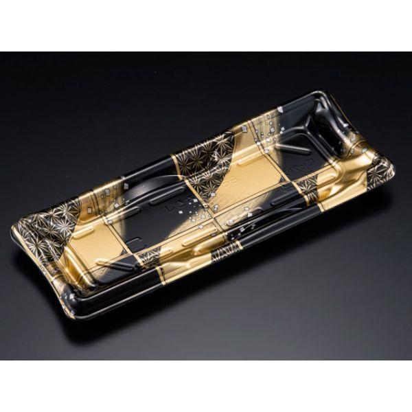 (50枚) 寿司容器 しきさい 1-5B 箔格子金 リスパック 00316331