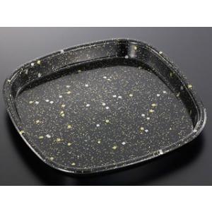 (10枚) 寿司桶 HS 角桶 60 黒金箔-BK 身 中央化学 00316541