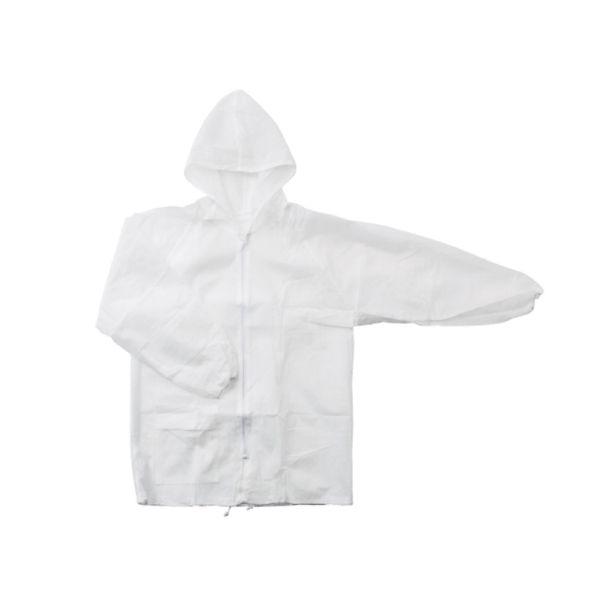 【50点】ディスポ白衣 7019 不織布前開きヤッケ M 川西工業 00320037