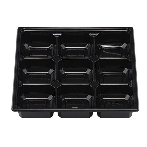 使い捨て食品容器 仕出し弁当容器 エフピコチューパ PS中仕切 70-70 B 黒  50枚