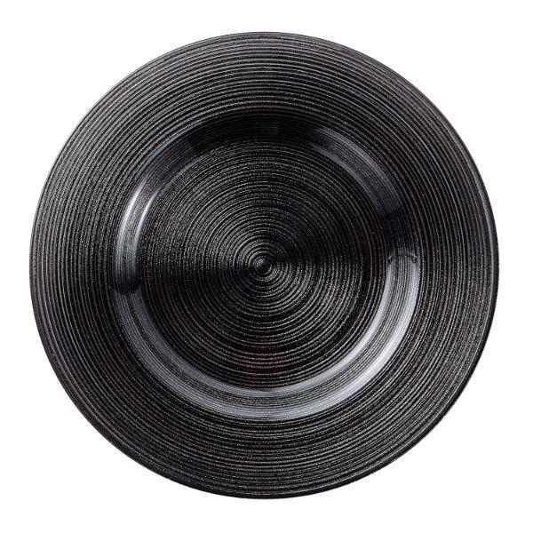 【5点】皿 28cmトライタンリムプレート ブラックパール 福井クラフト 00341938