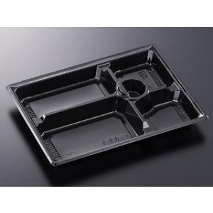 使い捨て食品容器 弁当容器（プラスチック製） 中央化学 HS 古今L-6 BK 身  50枚