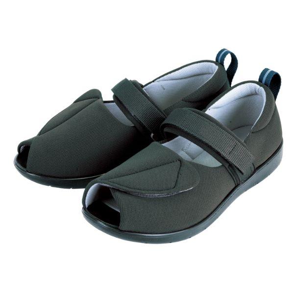 (20点) 【介護/医療】シューズ PH 転びにくいシューズ つま先無 M 黒 1足入 オオサキメデ...