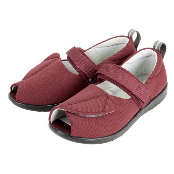(20点) 【介護/医療】シューズ PH 転びにくいシューズ つま先無 M ワイン 1足入 オオサキ...