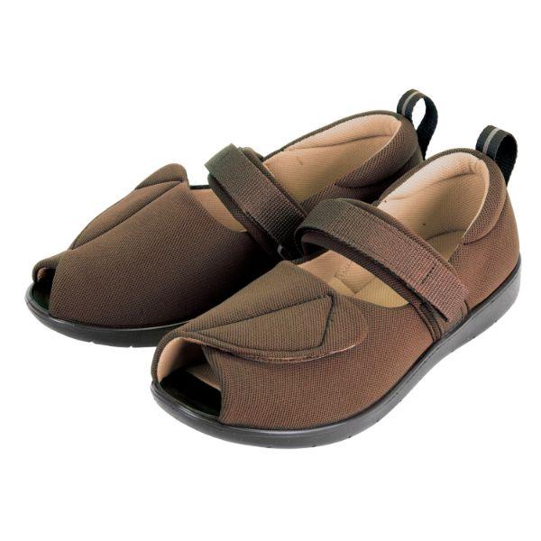 (20点) 【介護/医療】シューズ PH 転びにくいシューズ つま先無 L 茶 1足入 オオサキメデ...