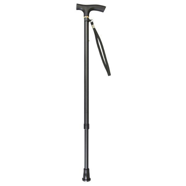 (30点) 【介護/医療】杖 すべりにくい杖 伸縮2段式 黒 1本入 オオサキメディカル 00372...