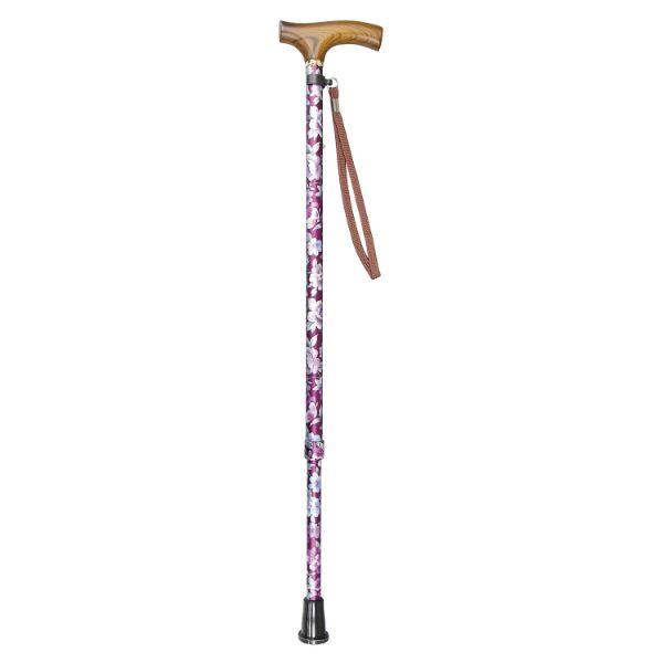 (30点) 【介護/医療】杖 すべりにくい杖 伸縮2段式 赤花 1本入 オオサキメディカル 0037...